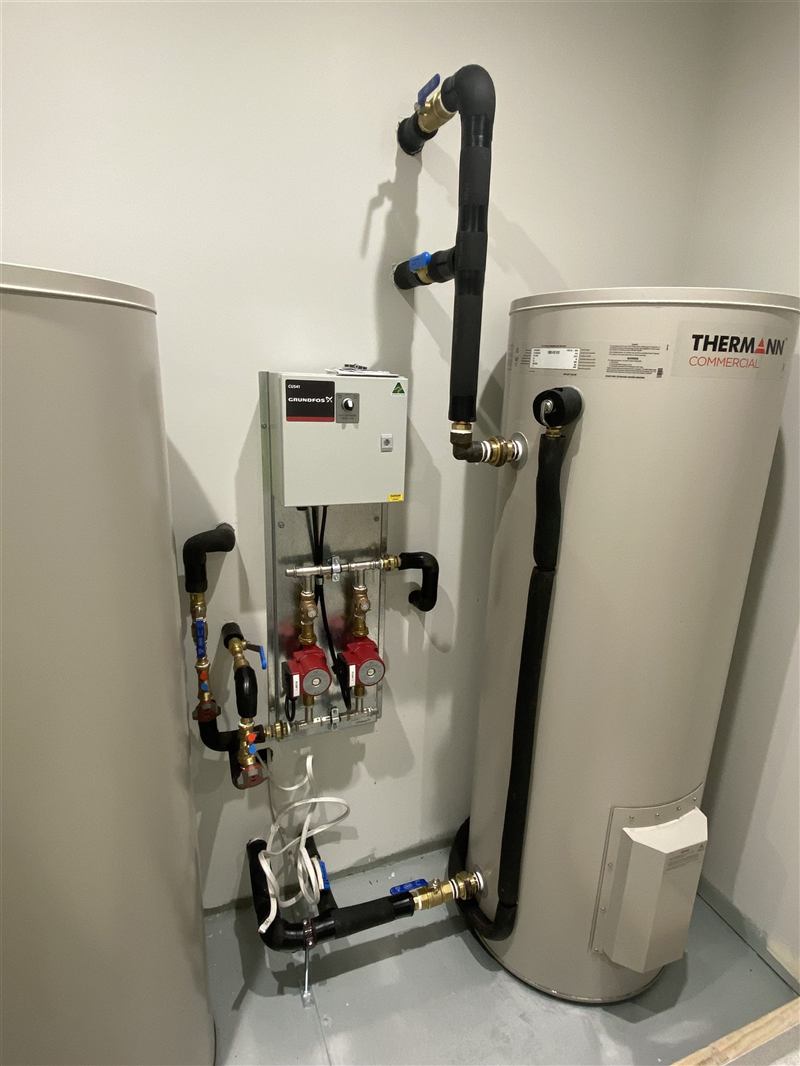 Commercial twin-tank plant room